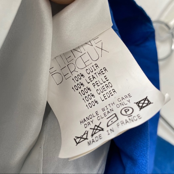 ETIENNE DERŒUX Cobalt Blue Suede Skirt - Picture 7 of 8